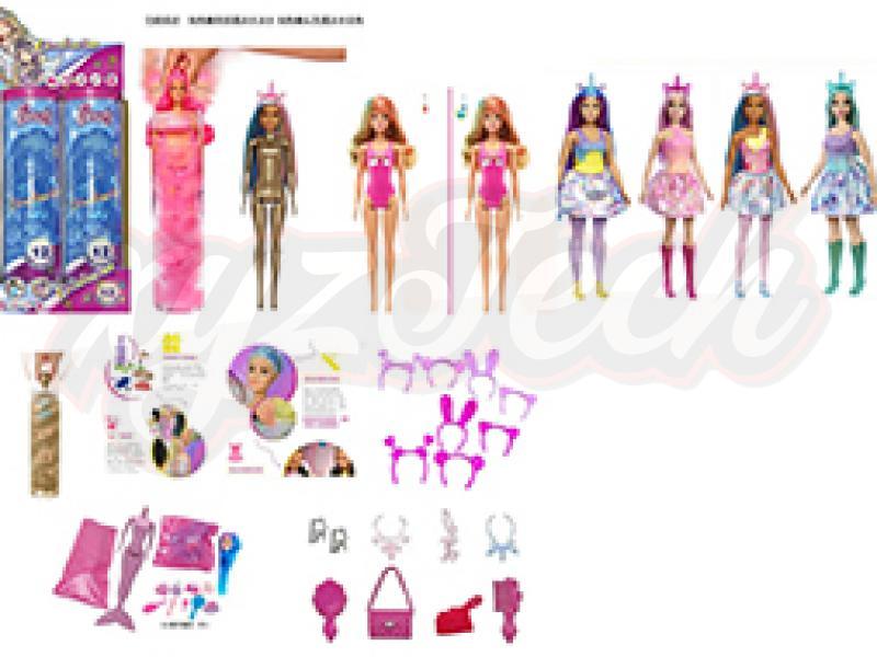 11.5 inch color-changing Soaking Unicorn Barbie