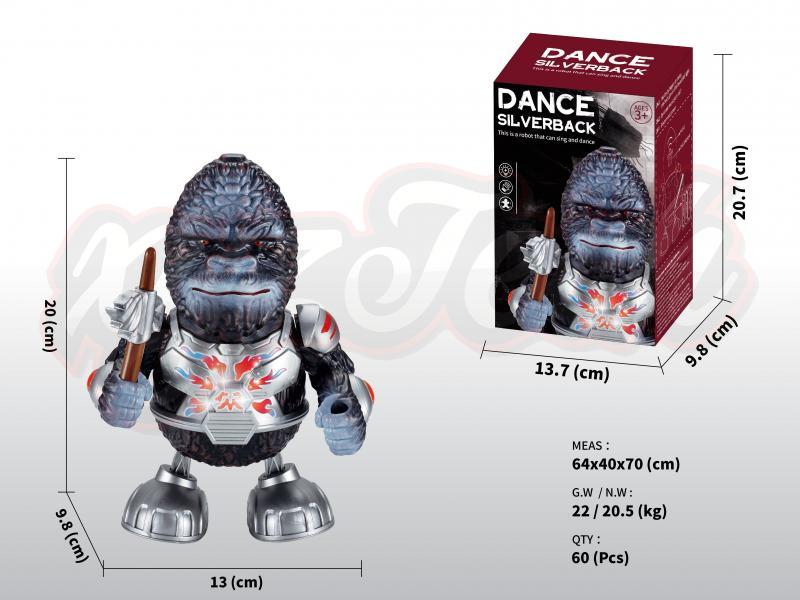 Electric dancing King Kong robot with music/lights