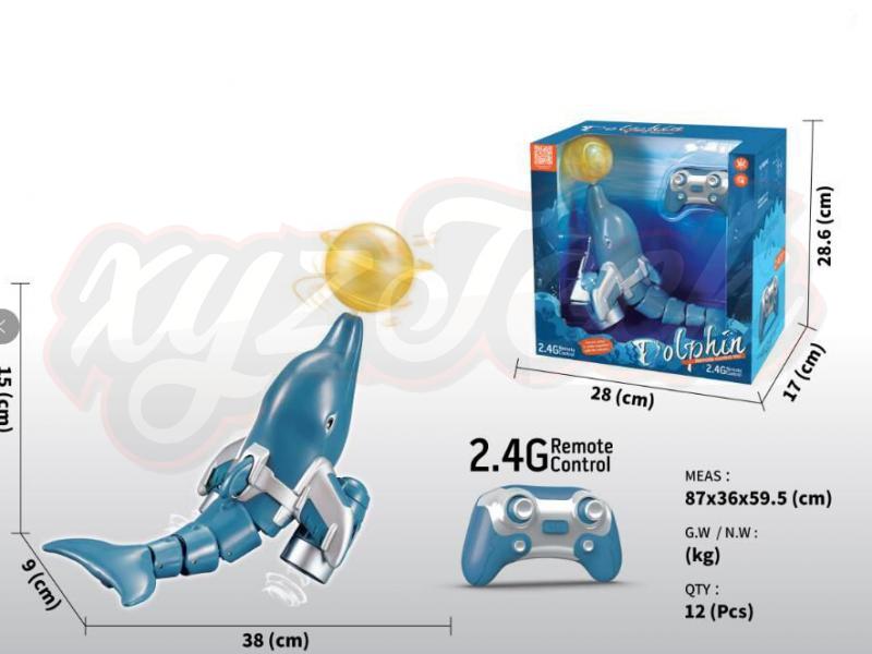 2.4G remote control dolphin/remote control boat suction toy	