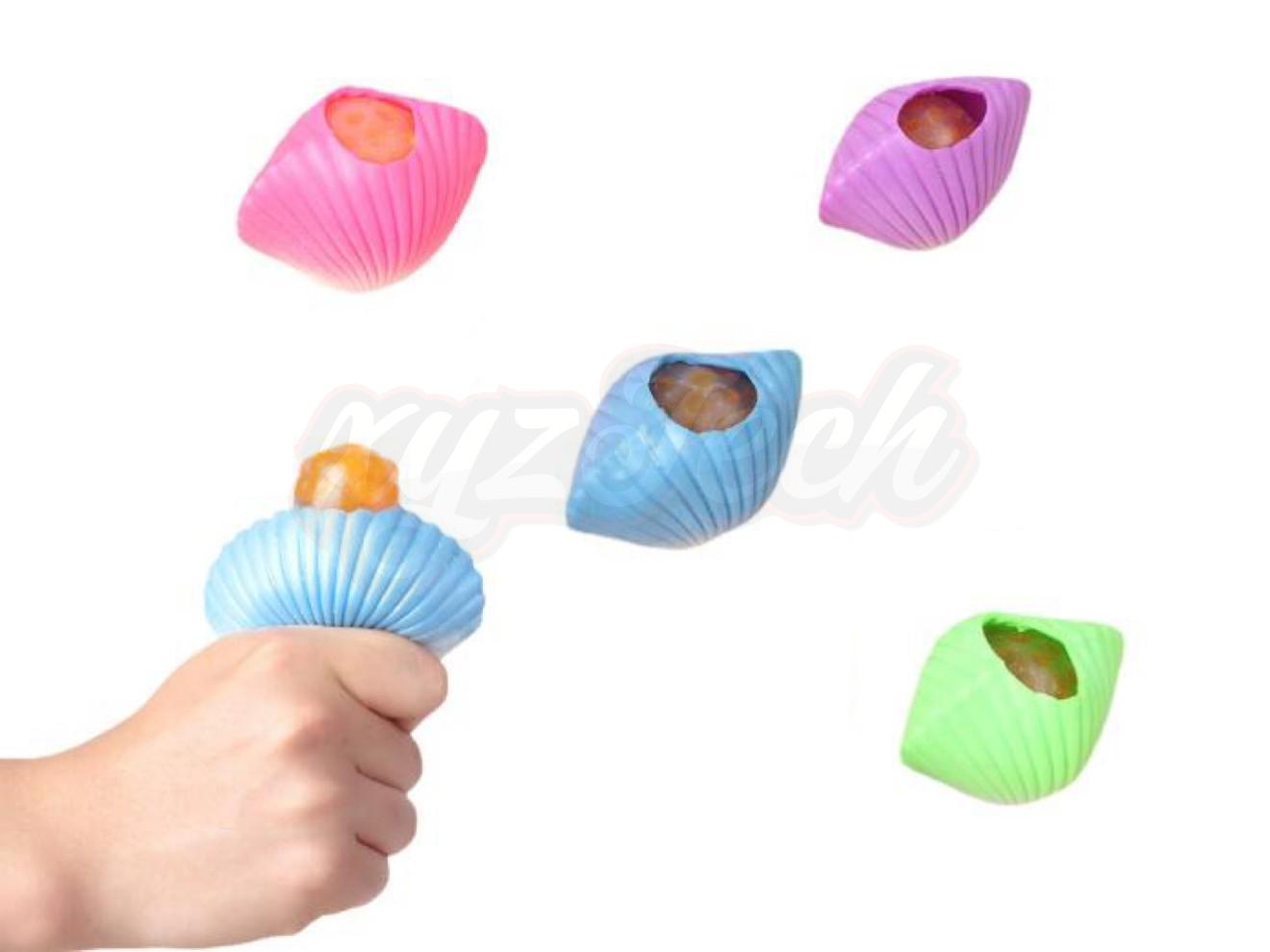 Squeeze shell with mermaid character inside