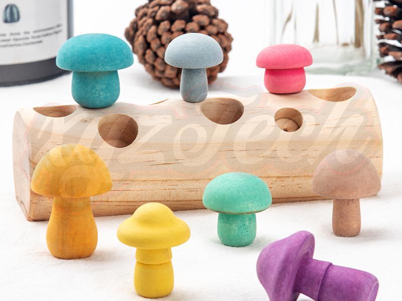 Wooden mushroom picking