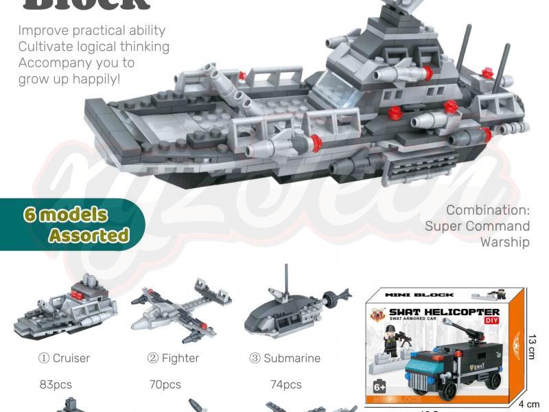 6 in 1 Cruiser Fleet Building blocks