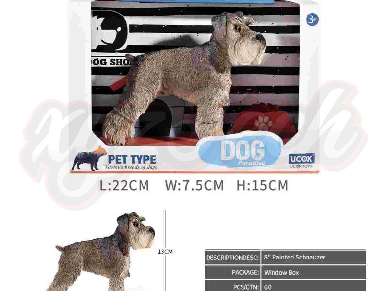 8-inch painted Schnauzer 