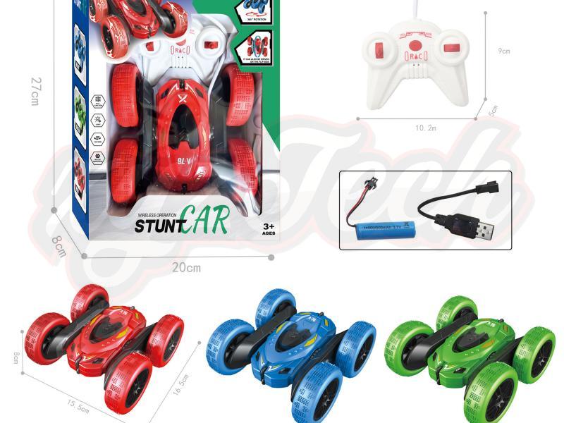 Double-sided stunt rollover remote control car