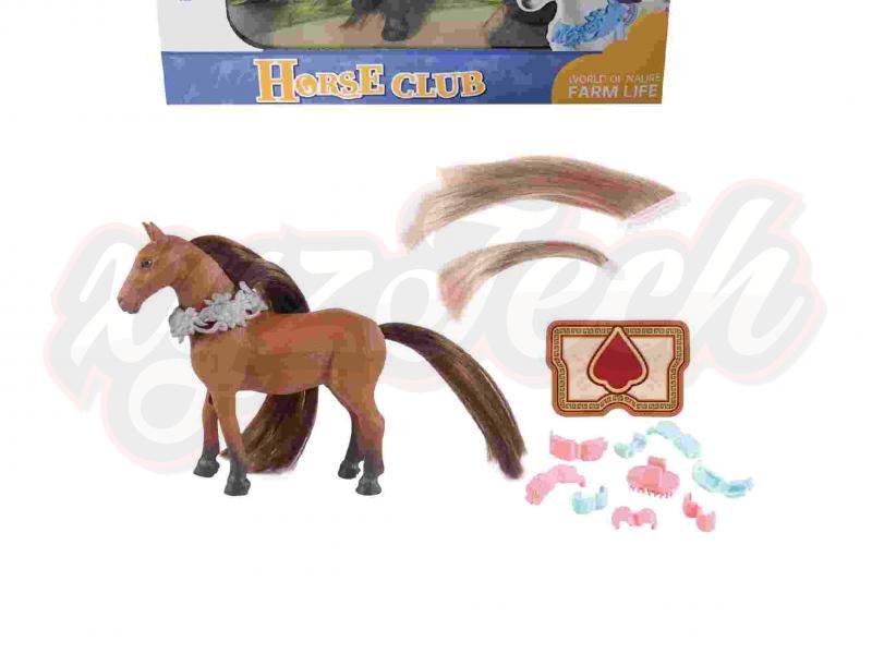 Simulated horses and hair clip accessories