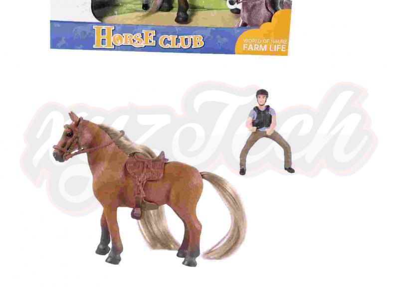 A horse with a rider