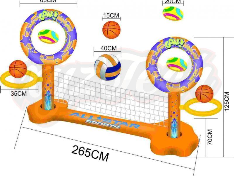 3 in 1 water inflatable volleyball stand