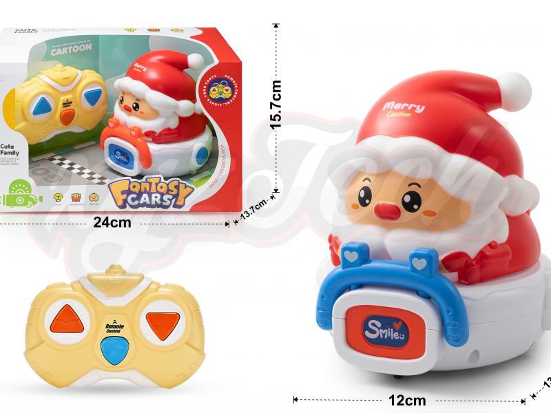 2.4G 3-way remote control vinyl Father Christmas car (with lights and music)		