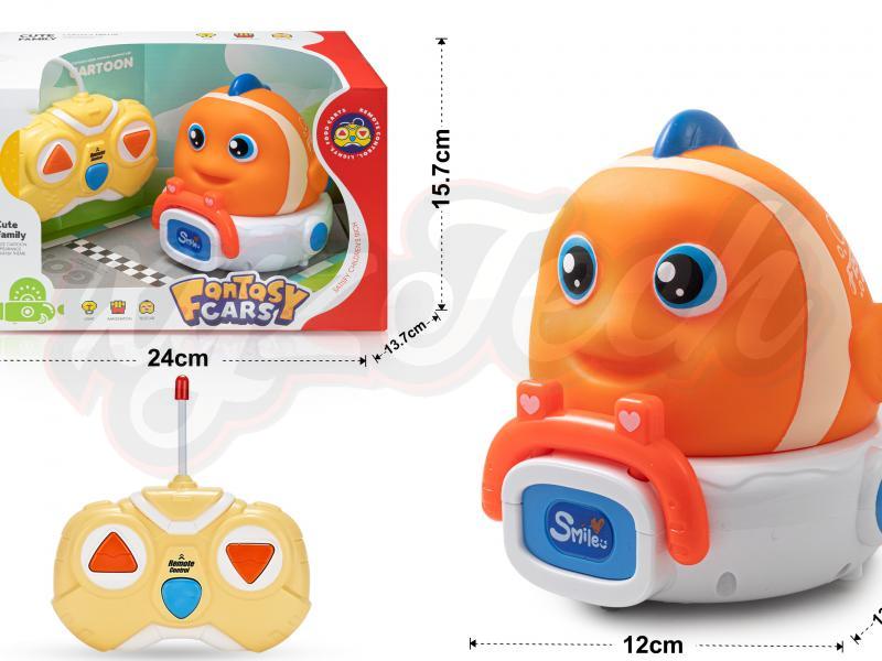 27 frequency two-way remote control vinyl clown fish car (with lights)		