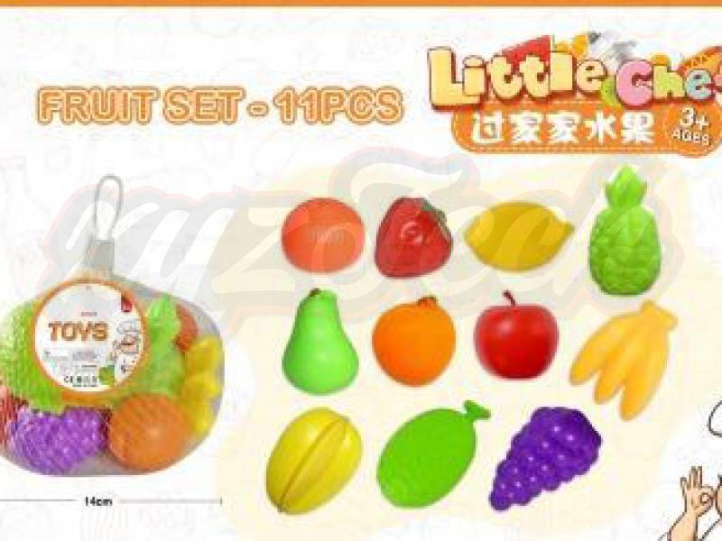 Plastic blow molded fruits (11pcs)		