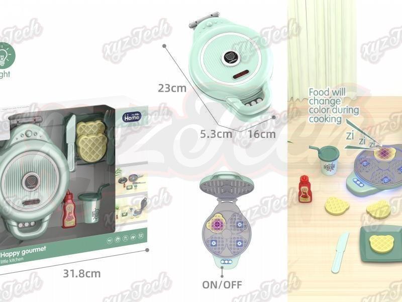 Waffle maker home - lighting and sound effects - food color change
