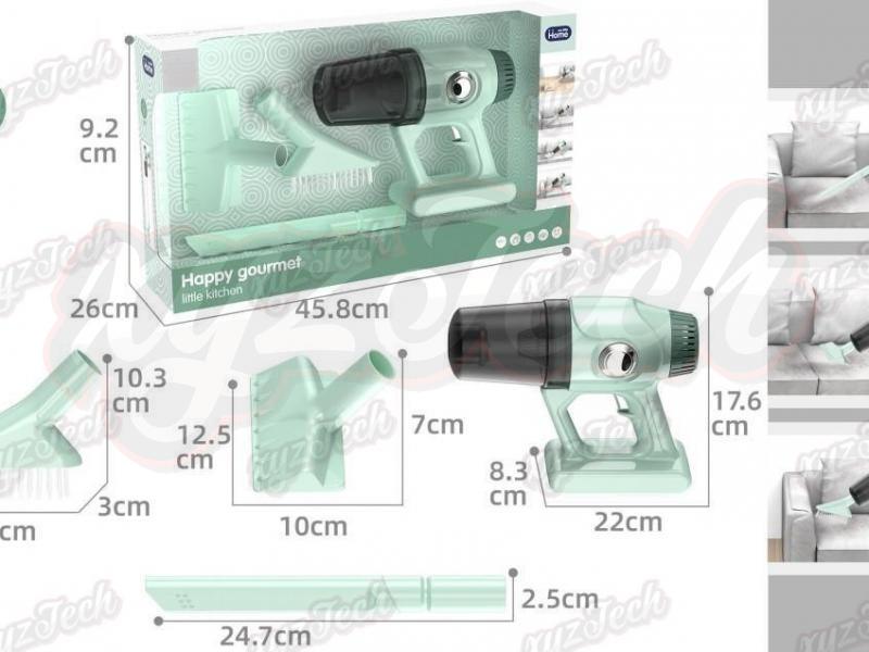 Big vacuum cleaner playing house