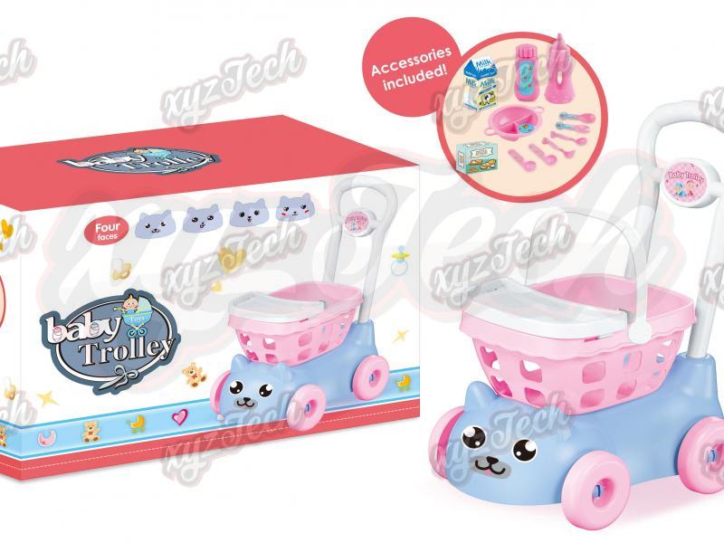 Mini shopping cart with accessories