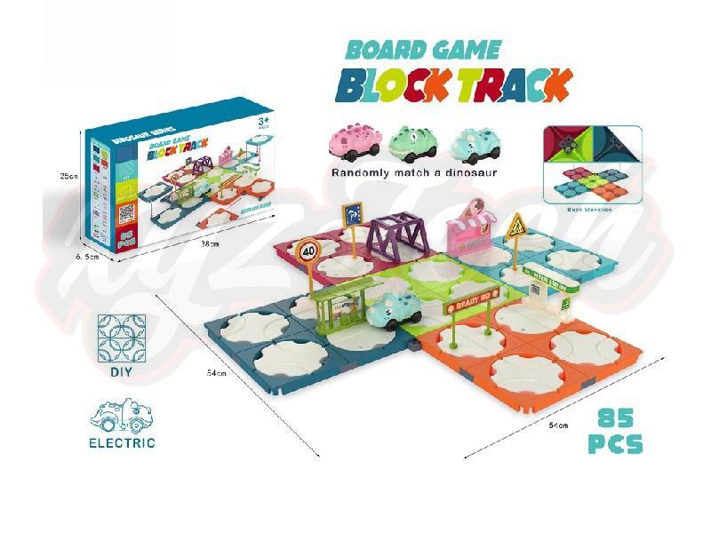 Acousto optic maze track (dinosaur car, 85PCS)