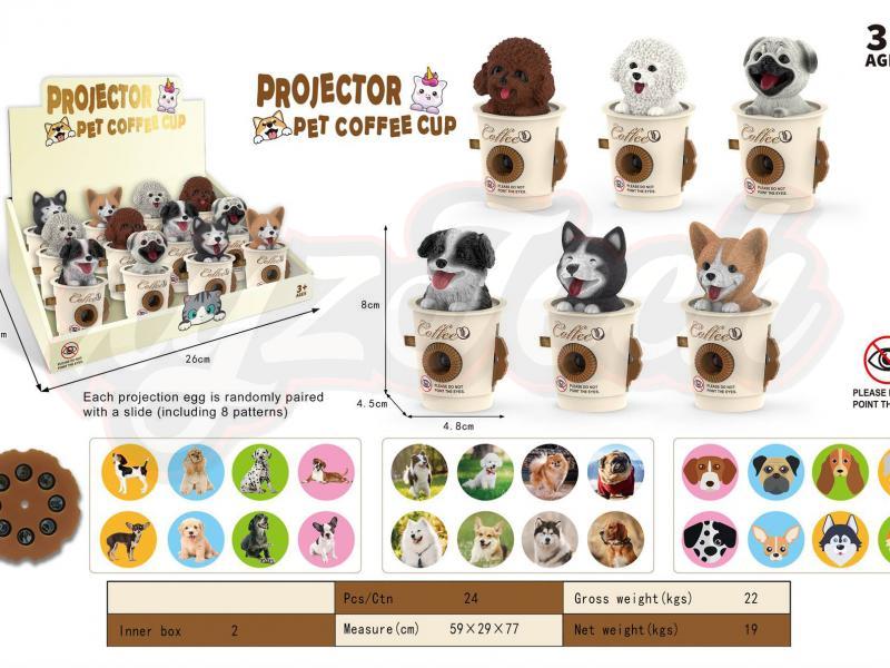Pet Dog Coffee Cup Projector (Teddy Bigbear Bago Shepherd II Hakoki)