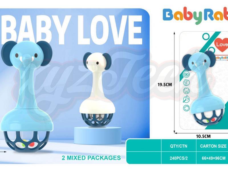 Soft rubber baby holding bell (elephant)