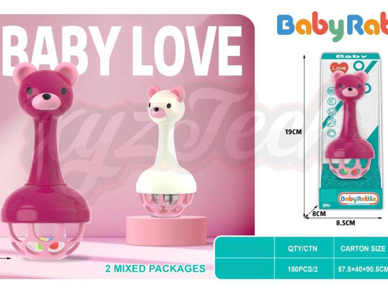Soft rubber baby grip bell (bear)
