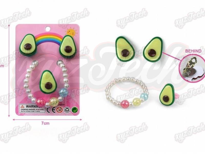 Girls‘ Jewelry-Ear Clip, Bracelet Suit		