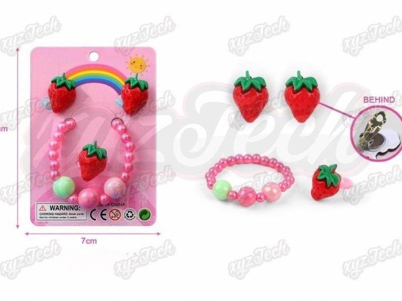 Girls‘ Jewelry-Ear Clip, Bracelet Suit