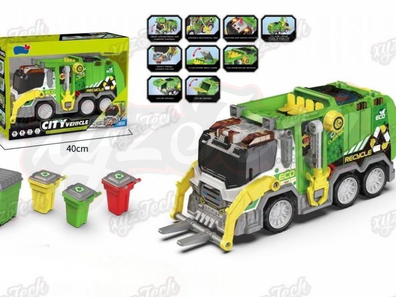 Inertial acousto-optic sanitation vehicle