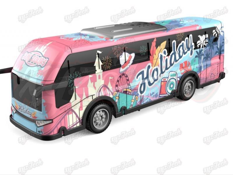 Four-way with slide lights remote control bus with TRY ME