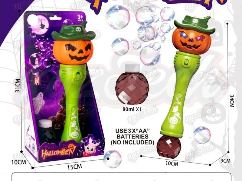 Halloween pumpkin bubble stick with light music