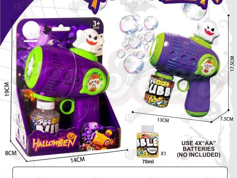 Ghost bubble gun with light