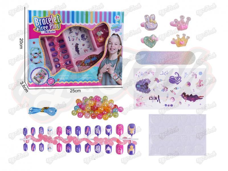 DIY Nail Bead Set (Constellation Nail Patches + Constellation Tattoo Patches + Nail files + Beads + Rings)