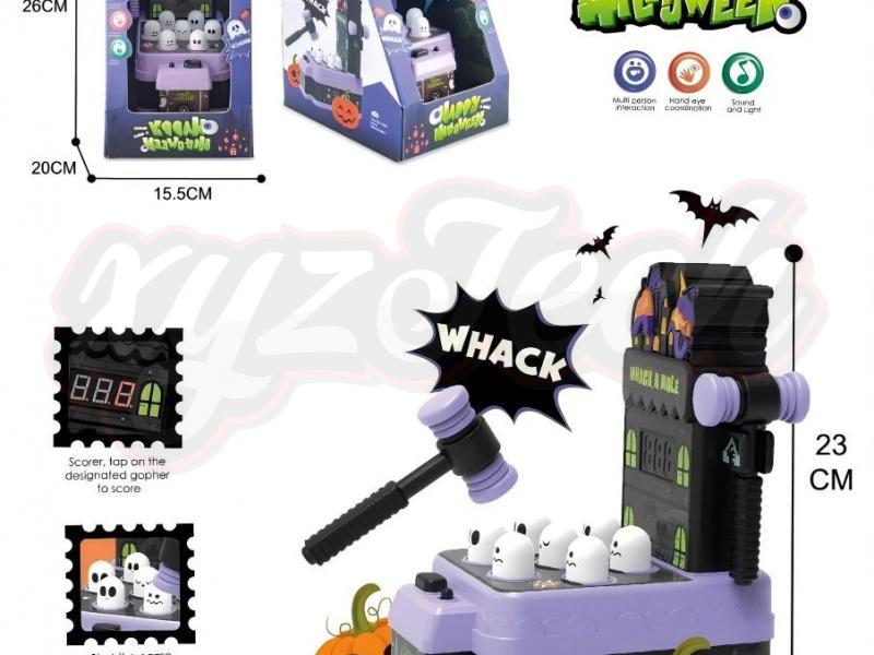 Halloween Theme Gopher Game Machine with Light Music (No Electricity)