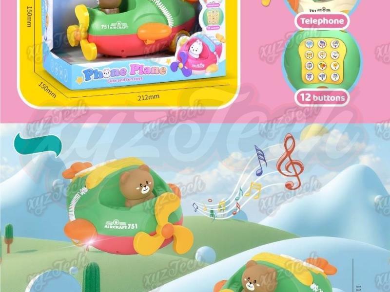 Puzzle early education bear plane telephone English version