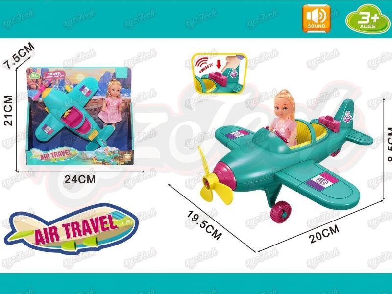 Barbie with airplane